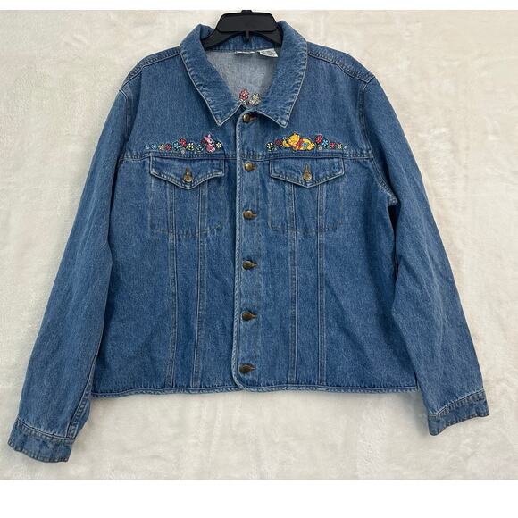 Vintage Disney Store Winnie Pooh Denim Jacket  XXL Eeyore - Picture 1 of 12